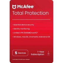 Mcafee total protection 5 dispositivi 1 anno
