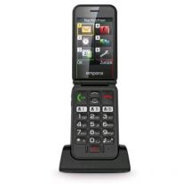 Emporia simplicityglam 2g 2.8 senior phone clamshell tasti selezione rapida menu` ad icone grandi black