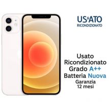 Apple refurbished iphone 12 256gb ricond. white grado a++ garanzia 1y batt.nuova