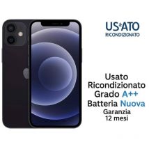 Apple refurbished iphone 12 mini 128gb ricond. black grado a++ garanzia 1y batt.nuova