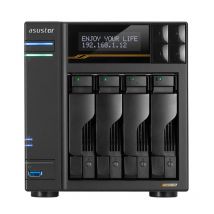 Nas asustor as6804t x 4slot 3.5/2.5>no hd< qc 2,3ghz-16gb ddr5 ecc -2p 5g-2p 10g-5p usb-4x m.2 nvme/sata-gar.5y