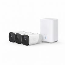 Eufy eufycam 2 pro 3-cam kit capocorda telecamera di sicurezza ip interno e esterno 2048 x 1080 pixel parete