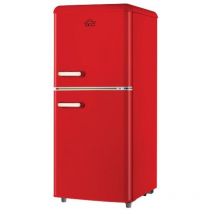 Dcg frigo doppia porta linea retro` 110lt e rosso mf110rcdp
