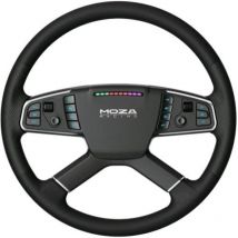 Moza racing truck wheel volante per pc rgb diametro 400mm telaio in alluminio rivestito in ecopelle nero