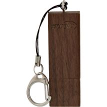 Inline usb 3.0 pendrive128gb, l.90mb/s, s.50mb/s, legno di noce, portachiavi