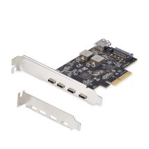 Startech.com scheda di espansione pcie usb a 5 porte, usb 3.2 10gbps, scheda pci express con 4 porte usb-c, 1 porta interna