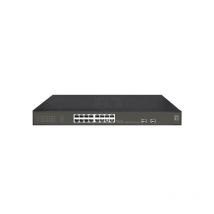Levelone ges-2118p switch di rete gestito l2 gigabit ethernet (10/100/1000) supporto power over ethernet (poe) nero