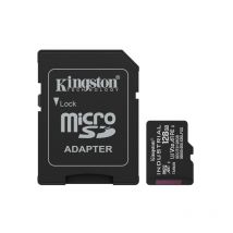 Kingston technology scheda microsdxc industriale 128gb c10 a1 pslc + adattatore sd