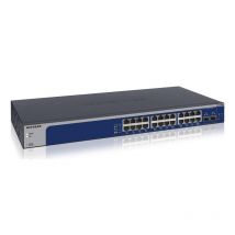 Netgear xs724em gestito l2 10g ethernet (100/1000/10000) 1u blu, grigio