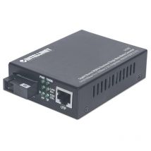 Intellinet 545068 convertitore multimediale di rete 1000 mbit/s modalità singola nero
