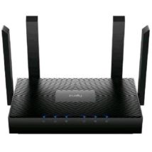 Cudy wr3000 router wireless mesh wi-fi 6 ax3000 dual band 2402mbps 5ghz - 574mbps 2.4ghz 4 porte gigabit 4 antenne esterne 5dbi desktop nero
