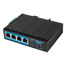 Logilink switch - industriell - 4 x 10/100/1000 + 1 x 1 gigabit sfp