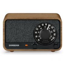 Sangean wr-8 portables fm-radio echtholz-gehäuse nussbaum vintage