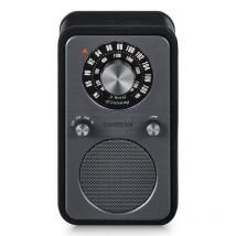 Sangean wr-9 portables fm-radio echtholz-gehäuse flexible aufstellmöglichkeit mitternachtseiche