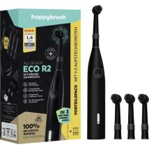 Happybrush eco r2 allblack, erwachsener, vibrierende zahnbÃ¼rste, tiefenreinigung, polieren, sensibel, 8800 bewegungen p