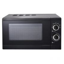 Pkm mw700-17ub2b, arbeitsplatte, solo-mikrowelle, 17 l, 700 w, drehregler, schwarz