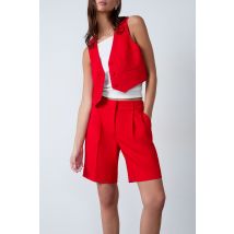 Short coupe droite - UMA - 40 - Rouge - Etam