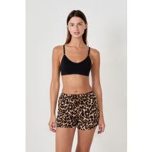 Pyjamashort met luipaardprint - TALIA - L - Camel - Etam