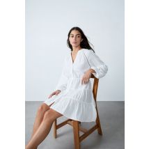 Vloeiende blousejurk - VANIA - M - Ecru - Etam