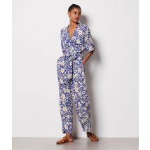 Gebloemde jumpsuit met bandjes - BAYA - 32 - Marine - Etam