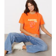 T-shirt imprimé 'amor mio' en coton - ARMEL - XL - Koraalroze - Etam