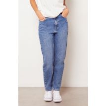 Mom jeans met hoge taille, 100% katoen - MOMI - 42 - Delave Sombre - Etam
