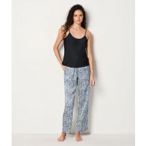 Pantalon de pyjama satiné léopard - SIMEO - S - Bleu - Etam