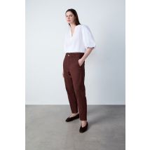 Carrot fit broek - DINGI GD - 34 - Chocolat - Etam