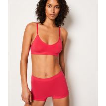 Comfortabele boyleg short van katoen - AMANDE - L - Fuchsia Fonce - Etam
