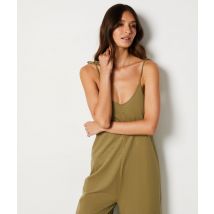 Katoenen jumpsuit - SYRILLE - M - Kaki - Etam