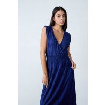 Robe longue plissé - GILANTE LONGDR - S - Marine - Etam