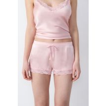 Short de pyjama en soie détail dentelle - MILKY - S - Primerose - Etam