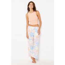 Pantalon de pyjama fleuri coupe large 7/8ème - SIENNA - L - Orange - Etam