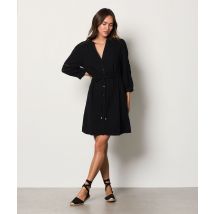 Korte jurk met 3/4 mouwen - ISOBEL - XL - Zwart - Etam