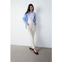 Geribbelde broek - ENORY - 40 - Ecru - Etam