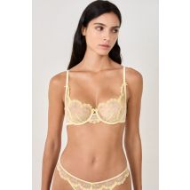 Soutien-gorge classique brodé - REVEUSE - 80D - Citron - Etam