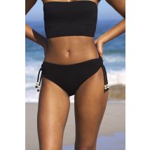 Bikinislip met pareldetails - LUMINEUX - 38 - Zwart - Etam
