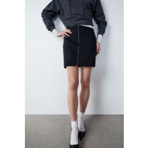 Korte rok met rits aan de voorkant - DAMOISELLE GD - L - Anthracite - Etam