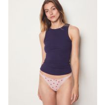 Tanga imprimé détails dentelle - LENA W24 - L - Rose Givre - Etam