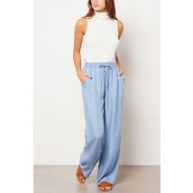 Pantalon coupe large en tencel - TINY - M - Bleu - Mujer - Etam