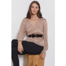 Blouse fluide manches longues - AMAN - L - Cuivre - Mujer - Etam
