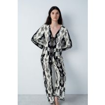 Pantalón de pijama de pata ancha con estampado - NALANI - XL - Negro - Mujer - Etam