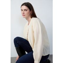 Camisa fluida con botones - RAVEN - M - Beis - Mujer - Etam