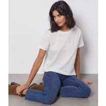 T-shirt imprimé coeur 100% coton - PASSIANE - S - Or - Mujer - Etam