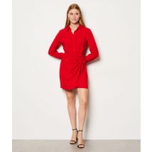Vestido corto con detalle de lazo. - MARA - XS - Rojo - Mujer - Etam