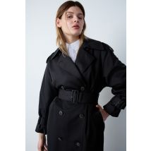Gabardina larga - PATTI - S - Negro - Mujer - Etam
