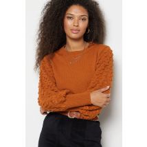 Jersey cuello redondo manga larga - CHAITALY - M - Ocre - Mujer - Etam