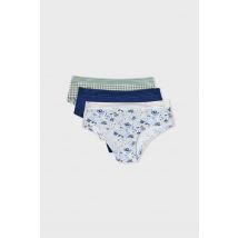 Pack de 3 shorties de algodón y encaje - JACKIE LACE - S - Marine - Mujer - Etam