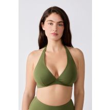 Top bikini triángulo con aros - SCULPT - 90B - Kaki - Mujer - Etam
