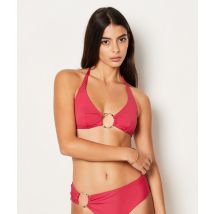 Top bikini triángulo con detalle de anillas - SABLES - 44 - Fuchsia fonce - Mujer - Etam
